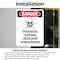 Signmission Potential Oxygen Deficient, 5 in W x Rectangle, Vinyl Decal OS-2PACK-DS-D-57-V-1808 - alternate 3